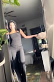 I love this romper... the torso is slightly long on me, but I don't want to get that altered because then it might be too tight. I have to hem the pants a bit. Otherwise, I have it in every color now, and I wish it was also in a chocolate brown color!! - Kamyshia T.