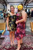 I wore this dress for my brother's Fall wedding. I got so many compliments! There isn't much stretch to the fabric so keep that in mind. It's very "structured". The fabric is thick and looks more expensive than it actually is. I have a wide ribcage so zipping it up was a little tough, but once it was up it wasn't too bad. I thought about sizing up but then it would've been big up top and around the hip area which I didn't want. Also, I didn't have to wear a bra. :) - Chelsea M.