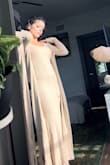 I LOVE this dress. It's soft and thick so I will probably wear it more when it's cold out. Hand washing inspired me to get a hand wash machine because it's just a lot of fabric and a lot to wring out. - Kamyshia T.