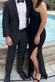 I tried on twenty dresses before picking this one to wear to a black tie optional wedding I attended recently. I loved it! It is classic, and the slit made it feel sexy without being too flashy. - Lindsey P.