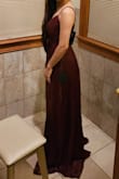 I really like the color. Good fabric, good sewing. But it's too big for me. I ordered 2 sets, size XS and XXS. I wore XXS perfectly, but this set is size XS, which is too big and long. I am very disappointed that this dress is not made in size XXS because it is so pretty. - Kanyakorn O.