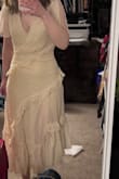 I wouldn't recommend this dress for petite gals. And by "petite", I don't mean short - I mean, if you have a small/compact frame, this dress might make you feel like a little girl. The ruffles are pretty big, and it felt tight on my hips but too loose up top, even in the XS. Idk I just felt like a Victorian ghost child in this dress. I'm sure it would be gorgeous on someone taller or with a larger chest, but back it goes! - Madeline F.