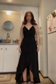This dress was really pretty but definitely did not fit me. I am on the shorter side and don't have a lot of bust so I ordered a small and it didn't fit in any areas. The back of the dress stuck out weird and I had to tie the corset so tight that it just looked weird. The top was super bunchy, it dragged on the floor without heels, and I ended up having to pin it everywhere to make it work. This dress would be great on taller people but if you are short maybe don't order this. - Teija G.