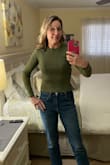 I love this sweater top because it fits like a glove, has super soft material, and is the perfect length to go with high-waisted jeans. It skims the top of my jeans in the best way. I have one in 3 colors, white, cranberry, and this lovely green. You'll love it! Thanks Lulus. - Patrice H.
