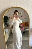 We're having an intimate wedding ceremony with our family and I wanted something inexpensive but also memorable for this event. I'm a 4 in pants and usually a S/M in dresses and this was a perfect fit. The sleeves were not as tight as I expected, I can comfortably move my arms around. Worth every penny! - Ruby H.
