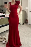 I absolutely love this dress! Very well-fitted and was very comfortable. The color was gorgeous. It does run a little long on me so I needed to get it hemmed otherwise it's perfect. - Dalia A.