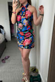 It's fab. The style is unique. It's not too short. I love it. The colors are vibrant. Good quality material. - Megan P.