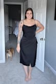 Do yourself a favor and BUY IT! The material feels so luxe and expensive, and it is so flattering in all the best ways. I immediately felt confident when I put it on, and it didn't accentuate all my "problem" areas. - Mikayla