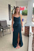 Beautiful color, fabric, and fit. Had to do some minor alterations (runs long and the slit is quite high), but would recommend! - Anna P.