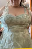 This dress is gorgeous, but I expected it to be small up top and it was. Sad to have to return but there is no way I could wear it. Wish they had it in Plus sizes. - Martina P.