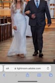 My husband and I got remarried in the church, and I chose this very sophisticated and tasteful gown. Fits true to size and did not need to be altered at all. - Ashley B.