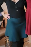 I bought this skirt for the holidays and mandate a payoff. Hugged nicely on the waist and it was long enough that I didn't feel like I couldn't bend over. The material was very thick and good quality. - Priscilla A.