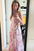 I loved this dress. It doesn't show the leg like pictured on the website, but it made me feel amazing and it looked beautiful on. I never have been given so many compliments on a dress alone like this one. - Jodi K.