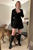 I love this look. I got this for a bachelorette night out, and I love how different it is. I'm very pear shaped, so I was worried about the fit, but it looks great. Fits great and is such a fun outfit. The bust is a little loose, but that's normal for me and it's not problematically loose. My only complaint is it's a little tricky to get into, and going to the bathroom in it is going to be a pain. - Elizabeth S.