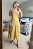 Bought as a cute summer dress and it's exactly what I wanted. Some of the other reviews said the back was hard to figure out, but it's not very difficult. It's super flattering, and I like adjusting the straps to what I need. Will definitely be a staple in my wardrobe with white sneakers this summer. - Elizabeth S.