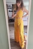 I bought this for a trip I'm taking in a few weeks to Cancun and I absolutely can not wait to wear it! For reference, I am wearing 4" heels in the photos (I'm 5'2"). - Julia P.