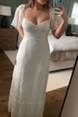 This dress fit me perfectly! I read some of the reviews of the straps being too long and I can feel it a little but overall I think it fits fine. I am a curvy girl and short but it worked for me with heels. - Dana M.