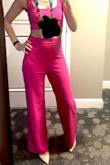 I wore this for a work evening event and at first, was hesitant to wear it because it was a two-piece set. However, this set is probably the comfiest piece of clothing I've worn. The fabric is stretchy but hugs your body at the same time. It didn't show too much of my torso which I was happy about given that I am 5'10. I got so many compliments throughout the evening. You can dress this up with heels, wedges, or even a pair of flats. - Laura S.
