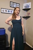 I ordered 3 dresses and I fell completely in love with this one! I am thicker on my arms and shoulders and was scared to look too square or not fit on my waist as other dresses here did. This one was perfect! Hugs me right on my waist [and] leaves a little room under my arms so it's not restricting, [the] only downside is that I am short that even with high heels I drag it but don't mind if I have to hold it. The zipper does get stuck mid-way needed to get help with it, I've noticed lately many items are having the same problem, but overall if you are my size it will be perfect for you on a medium! - Wendy G.