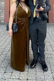 I am 7 months postpartum, breastfeeding, and still have a lot of pregnancy weight to lose. However, I had a wedding to attend, and this was the comfiest dress to wear, hide the mom pouch, and easily breastfeed my LO. I did have to get it hemmed since I'm on the shorter side, but I imagine I can reuse this dress in the future. - Cydrienne C.