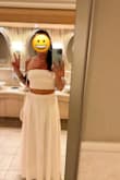 I love this outfit. The skirt has a great flow to it and is comfortable. I wish the skirt was slightly smaller in the waist bc I have a much smaller waist than hips, but it didn't stop me from loving it. The top is perfect! - Jessica G.