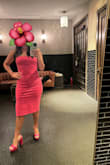 I love this dress. I probably could've sized down, but I was comfortable in it. I only wish the shoes pictured with it were available online as I did struggle to match the pink. It picked up lint from the furry sweater I wore with it (also from Lulus), but nothing a lint roller didn't fix - Jessica G.