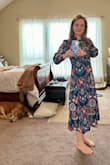 I've gotten compliments on this dress. I love the pattern. It is very thin, however. I had to purchase a slip because it is see through. Also, the top is a little tight, and I'm not particularly large in the chest. - Karen C.