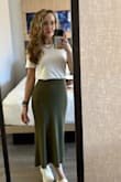 Surprisingly comfortable and I got tons of compliments. The ribbed fabric is really flattering and it's easy to dress up or down! - Katherine