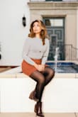 Used it for a photo shoot and for a casual day to go out I love it so much! It matched perfectly with the striped top in this photo. - Nina F.