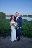 Omg what a gorgeous dress! I was so nervous buying a dress, let alone a wedding dress online, but I reviewed the reviews and trusted my gut. I am so glad I did! I used this for my small and intimate elopement, and I am so glad I did! I got so many compliments on this!! I felt beautiful! I did hem it because I am 5'2 and steamed it a day before the wedding! - Madalyn N.
