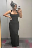 Love this dress. The neck line and straps are very flattering. No bra needed and snatched my waist. - Angela T.