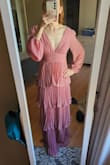 I think this dress is so cute and flattering! The layers move so nicely, would be great for dancing. I originally ordered an XS but had to return for the S because it was too tight around the ribs (even though I'm a 32 bra size, the S was perfect). I love it :) - Amy S.