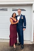 Purchased for a military formal and was so happy! The material was good quality and even with being short and stout I felt it fit amazingly and made me look great. The best part was I didn't have to get it hemmed with the 2.5 inch heels I wore. 10/10 would recommend - Cristina M.