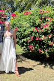 I loved this beautiful dress. I wore it to high tea in Barbados so I felt it was the perfect look for the occasion. I got lots of compliments. The dress is very long for my 5'3" frame and I had to hold the front up so I wouldn't trip even with wedges on! - Melissa J.