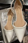 I bought these shoes to wear for my wedding. I'm normally a 7.5-8, so I ordered the 7.5. They were huge! I exchanged them for the 6.5 and they fit perfect! They are super cute and seem to be decent quality for the price. The bottoms seem to be a little slippery, but I plan to order some anti-slip pads for them. Overall, would recommend but definitely size down. - Natalie F.
