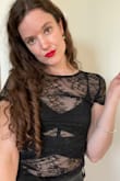 I had my eye on this item for a while and I'm very excited to have finally added it to my collection. The fit is comfortable and it survived a gentle wash cycle. Can't wait to wear it for a night out! - Hillary M.