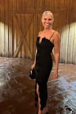 Such a fun and sexy dress!  Lots of compliments on this one!  I wore it to a semi-formal evening wedding - everyone was asked to wear black.  The dress fit like a glove...slightly tight but this dress is meant to show off your figure.  The applique flowers flowing down from top to bottom gave the LBD the edge I wanted to stand out from the other guests. On Amazon, I found a cute black clutch that matched the flowers, black rhinestone clip for hair in a ponytail and a bolero jacket to wear as the night got cooler (all under $100).  Highly recommend! - Julie L.
