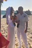 I had a beach wedding and this dress was perfect. I bought two from the site but this one fit like a glove and the only altering I did was a bustle for the train. After a full day, the straps started to stretch a little otherwise it held up great! - Leah S.