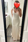 The material is so luxe, but satin shows every detail of your figure. I think this is a great option for the price and was surprisingly beautiful. I just didn't really like it on me. - Jessica