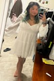 I wanted this to work on my body but I have more of a rectangle build so it didn't flatter my body but would have loved to wear it! It's weird because I am athletic so I tried to go by the guide but I prob coulda have done a large instead! - Selena P.