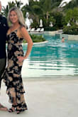 I received so many complaints on this dress. If fit perfect. Length was perfect with a small heel. - Lisa D.