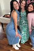 Loved this dress! It fit perfect with boots. The perfect [matching] jean look is in, and this totally brought my obsession to jean looks. Loved the halter, showed off my back. Super cute and fun dress - Lorena C.
