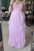 This dress fit me perfectly through the waist but was slightly loose at the bust. However, I expected that because it was strapless! I'm keeping it and will just make alterations. Overall, I'm obsessed :) - Charlotte M.