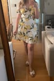 Love this for summer! Cute and casual, love the lemon print. Typical for a wrap dress, it's a little loose in the top, but a little tape helps keep everything together. - Alyssa L.