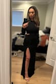 Loved this dress so much! Received many compliments. It was the perfect mix between conservative and sexy! I'm 5'3, wore 4 inch heels, and the dress was a teeny tiny bit too long but manageable. The material was nice quality and comfortable. Would absolutely recommend! - Heather S.