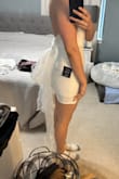 I was SO excited for this dress!!  It was exactly what I was looking for for my rehearsal dinner.

The bow in the back is perfect, but the dress itself is very poor quality... While it is lined, I feel like I'm wearing a Forever-21 quality dress. I agree with the other buyer that I would be very uncomfortable in this dress for my rehearsal dinner, especially in front of my fiancee's family - it is way too short.

The stretchy cotton-like material makes this dress much more suitable for a bachelorette. It is not classy or elegant. 

Bottom line: If you are looking for an elegant, classy dress for your rehearsal dinner, this is not it. - Sam B.