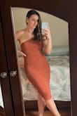 Absolutely loved this dress. Fit me perfectly and was extremely flattering! Dress also stayed in place all night and didn't have to keep adjusting it - Catherine H.