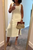 So comfortable to wear, love that it has a lining. I was shocked at how thick it was. Great quality. I'm usually a medium and that's what I got. It fit just right - Mariluis W.