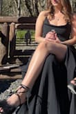 I wore this dress as a maid of honor for a wedding. It pulled in my waist really well and the front leg slit is very flattering. It was so comfortable. I got the shoes I wore with this dress from Lulus as well and they were perfect. It came in three days. - Sabrena M.