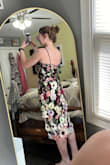 As soon as I saw this dress I knew it was the one to wear to my brother's wedding. I've never had an opportunity to wear a fancier dress so I was beyond excited to find this one. It is very unique and stunning. The flowers are embroidered and stitched on which gives the dress a fun flare. The dress is full of personality and uniqueness in the best way possible. The quality is great! The fit is near perfect for my height and the lace up back allows you to fit it to yourself. The dress is well made with good fabric and quality flower appliqués. I definitely recommend this dress! - Meredith S.